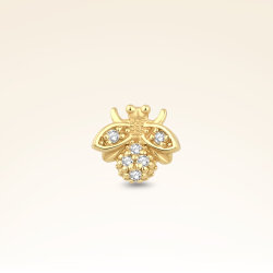 0,03 Karat Pırlanta Taşlı Arı Piercing - Pare Pırlanta
