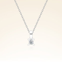 0,05 Karat Tektaş Pırlanta Kolye 