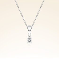 0,05 Karat Tektaş Pırlanta Kolye 