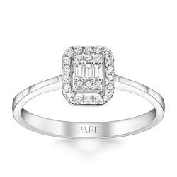 0,17 Karat Baget Pırlanta Yüzük - PR00194-8 - Pare Pırlanta