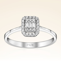 0,17 Karat Baget Pırlanta Yüzük - Pare Pırlanta