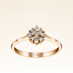 0,19 Karat Pırlanta Aşk Çiçeği Yüzük 