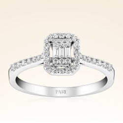 0,25 Karat Baget Pırlanta Yüzük - Pare Pırlanta