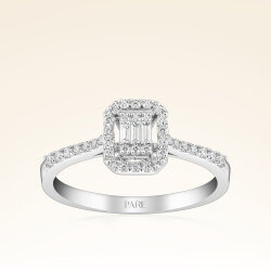 0,25 Karat Baget Pırlanta Yüzük - Pare Pırlanta