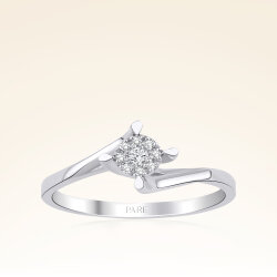 0,30 Karat Görünümlü Coronet Tektaş Pırlanta Yüzük - Pare Pırlanta