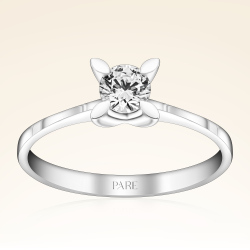 G Renk 0,30 Karat HRD Sertifikalı Tektaş Pırlanta Yüzük - Pare Pırlanta