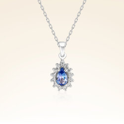 0,30 Karat Tanzanit Pırlanta Kolye - Pare Pırlanta