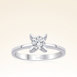 G Renk 0,40 Karat HRD Sertifikalı Tektaş Pırlanta Yüzük - Pare Pırlanta