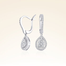 0,45 Karat Pırlantalı Damla Küpe - Pare Pırlanta