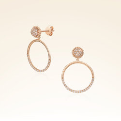 0,48 Karat Pırlantalı Rose Halka Küpe - Pare Pırlanta