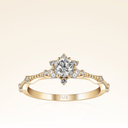 0,57 Karat Pırlanta Lotus Çiçeği Yüzük - Pare Pırlanta