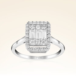 0,66 Karat Baget Pırlanta Yüzük 