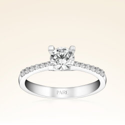 0,75 Karat Kolu Taşlı Tektaş Pırlanta Yüzük - Pare Pırlanta