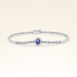 0,98 Karat Pırlantalı Safir Bileklik 