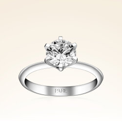 H Renk 1,00 Karat HRD Sertifikalı Tektaş Pırlanta Yüzük - Pare Pırlanta