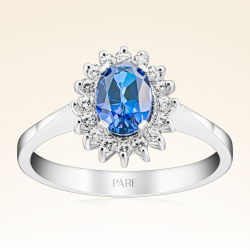 1,22 Karat Pırlanta Safir Yüzük - PR00725 