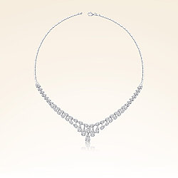 Altın Damla Figürlü Çift Sıra Su Yolu Gerdanlık 
