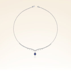 2,43 Karat Pırlantalı Safir Gerdanlık 