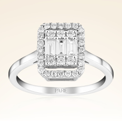 0,47 Karat Baget Pırlanta Yüzük 