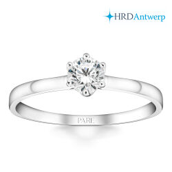 E Renk 0,32 Karat HRD Sertifikalı Tektaş Pırlanta Yüzük - Pare Pırlanta