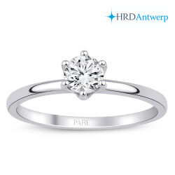 E Renk 0,41 Karat HRD Sertifikalı Tektaş Pırlanta Yüzük - Pare Pırlanta