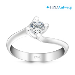 F Renk 0,40 Karat HRD Sertifikalı Tektaş Pırlanta Yüzük - PR01192-H39 
