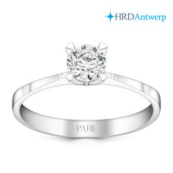 F Renk 0,51 Karat HRD Sertifikalı Tektaş Pırlanta Yüzük - Pare Pırlanta