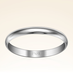 Klasik İnce Bombeli 2 mm Kadın Alyans - Pare Pırlanta (1)