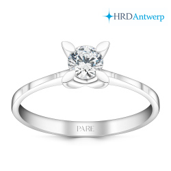 E Renk 0,30 Karat HRD Sertifikalı Tektaş Pırlanta Yüzük - Pare Pırlanta