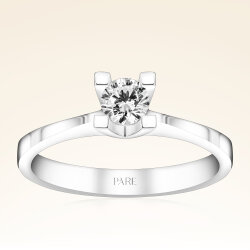 E Renk 0,30 Karat HRD Sertifikalı Tektaş Pırlanta Yüzük - Pare Pırlanta