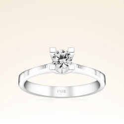 E Renk 0,30 Karat HRD Sertifikalı Tektaş Pırlanta Yüzük - Pare Pırlanta